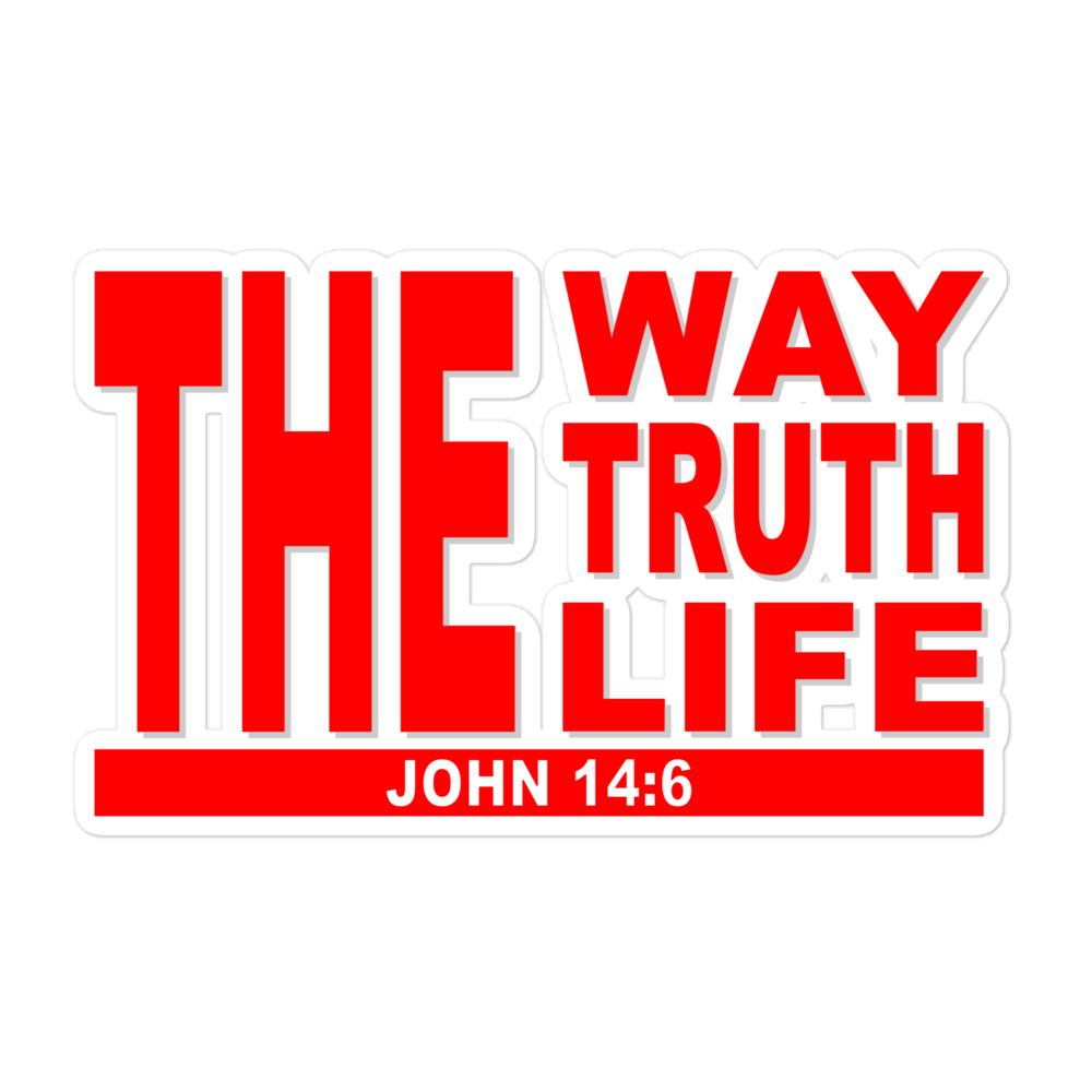 John 14: 6 - Bubble-free stickers