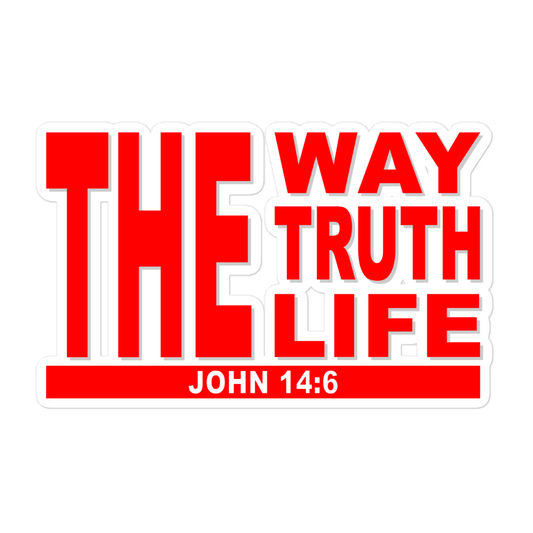 John 14: 6 - Bubble-free stickers