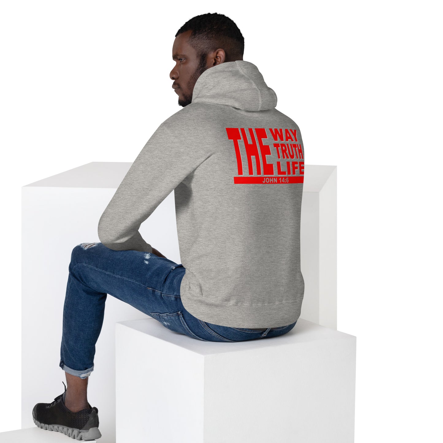 John 14:6 red - Unisex Hoodie