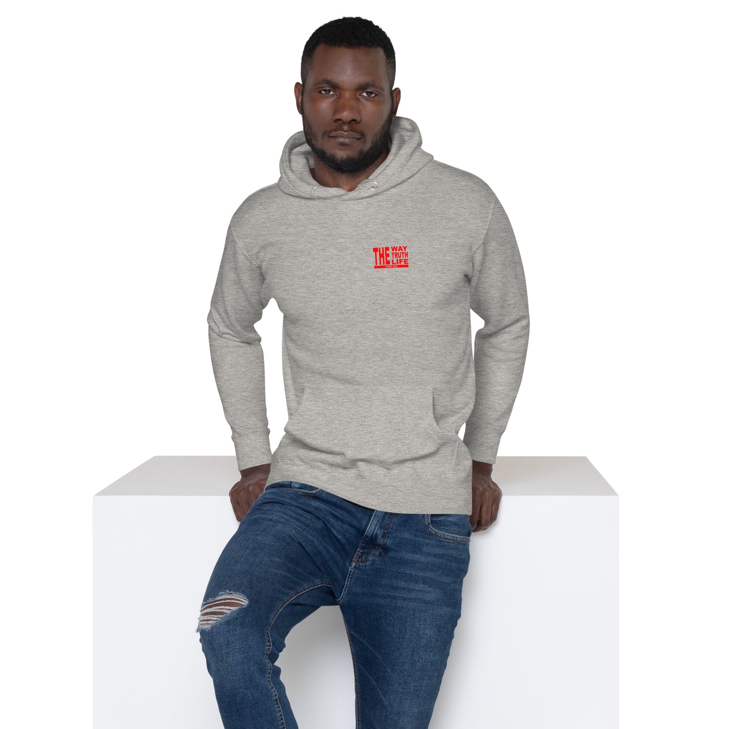 John 14:6 red - Unisex Hoodie