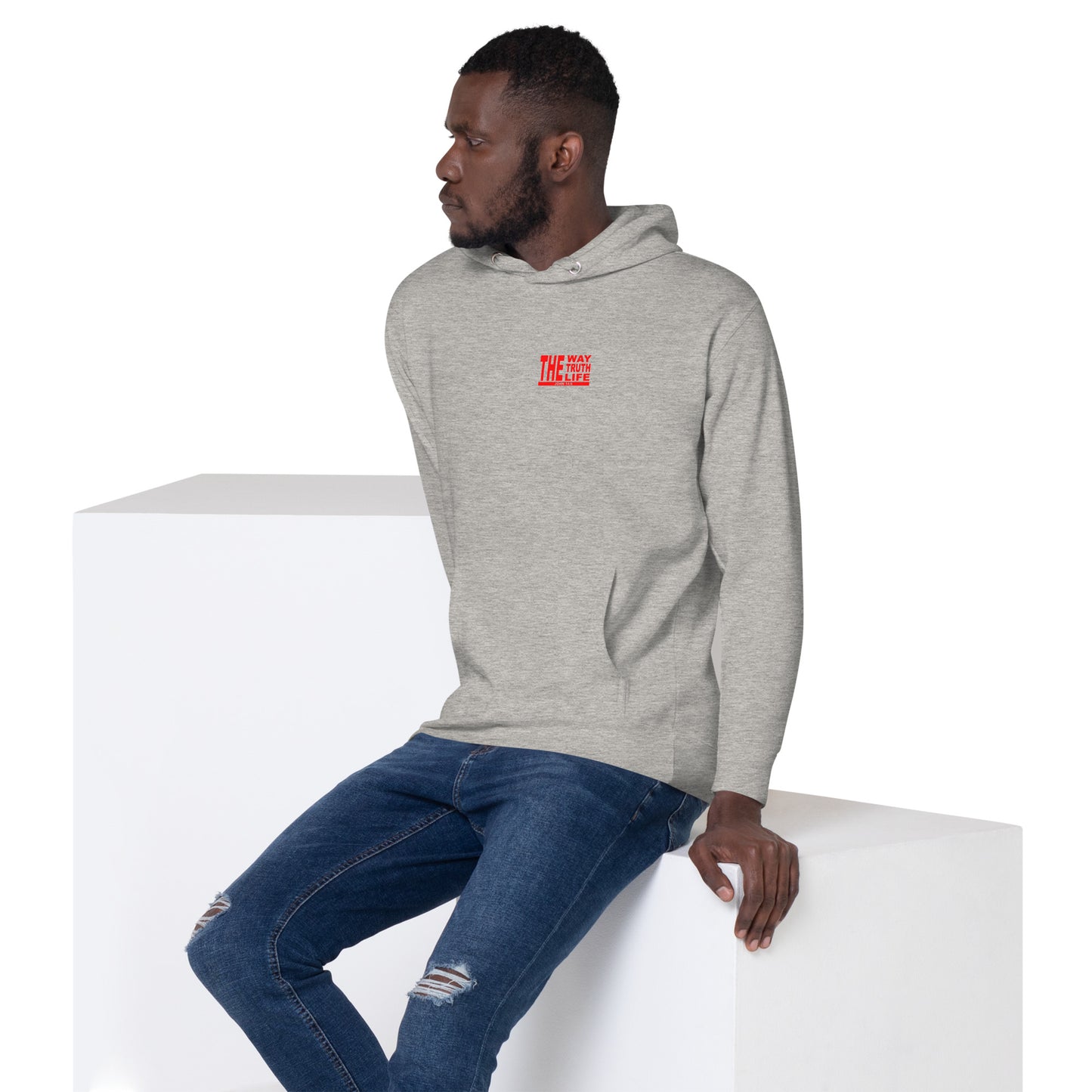 John 14:6 red - Unisex Hoodie