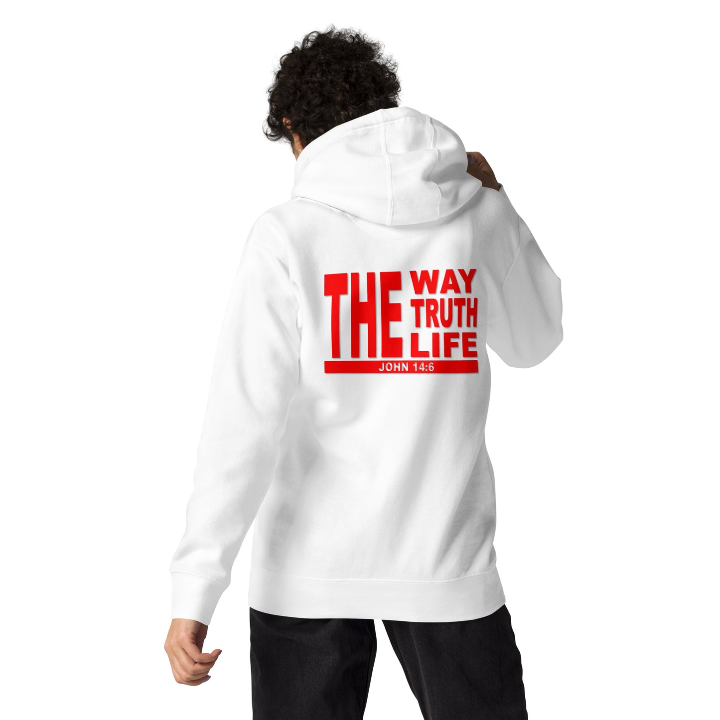 John 14:6 red - Unisex Hoodie