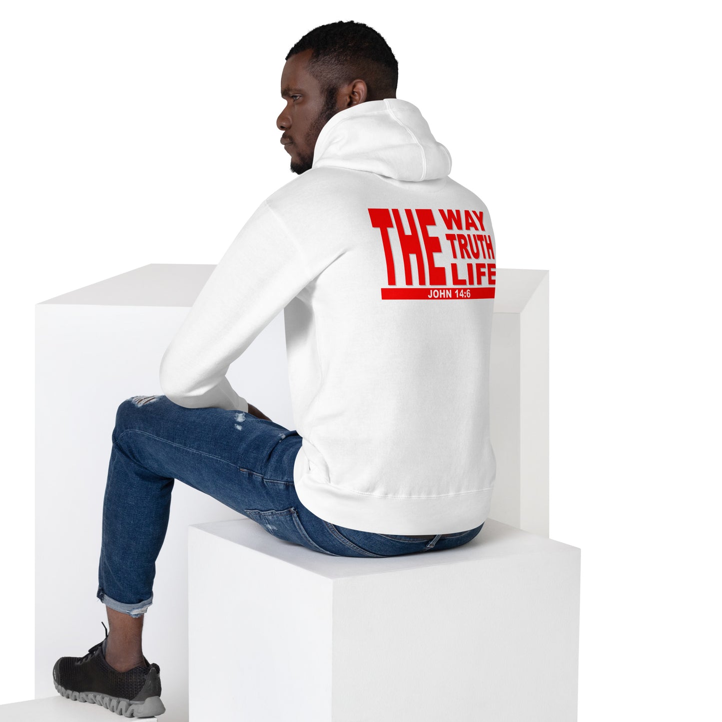 John 14:6 red - Unisex Hoodie