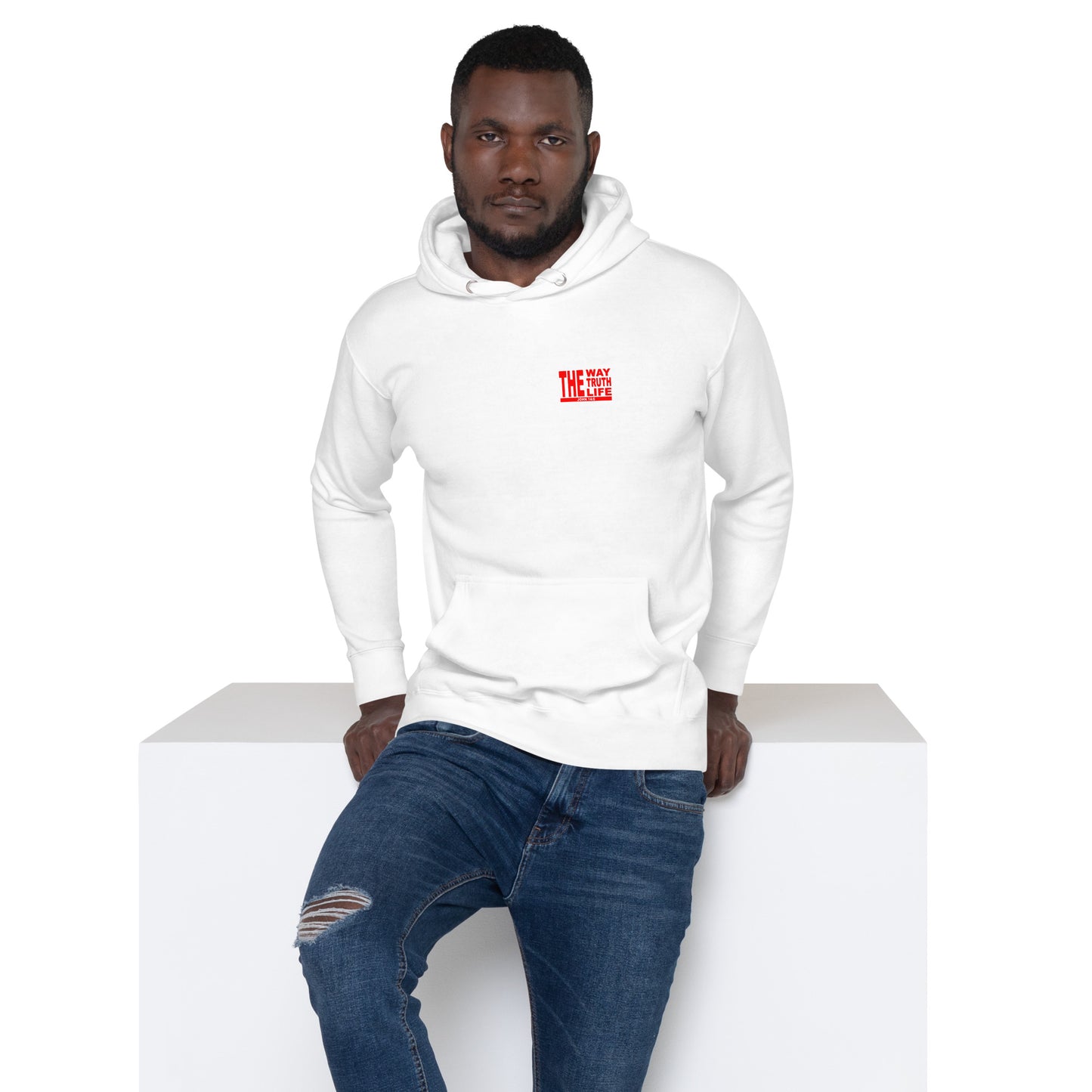 John 14:6 red - Unisex Hoodie