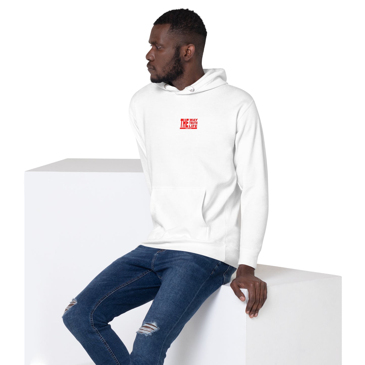 John 14:6 red - Unisex Hoodie